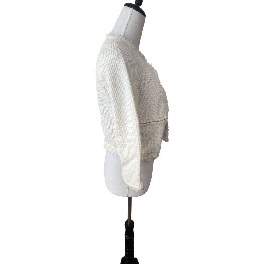 Zara Basic Small Crooped Jacket - 100% Cotton - W… - image 4